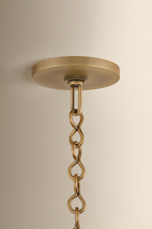 Mitzi by Hudson Valley Lighting Mamie Large Pendant in Patina Brass, detail view 1