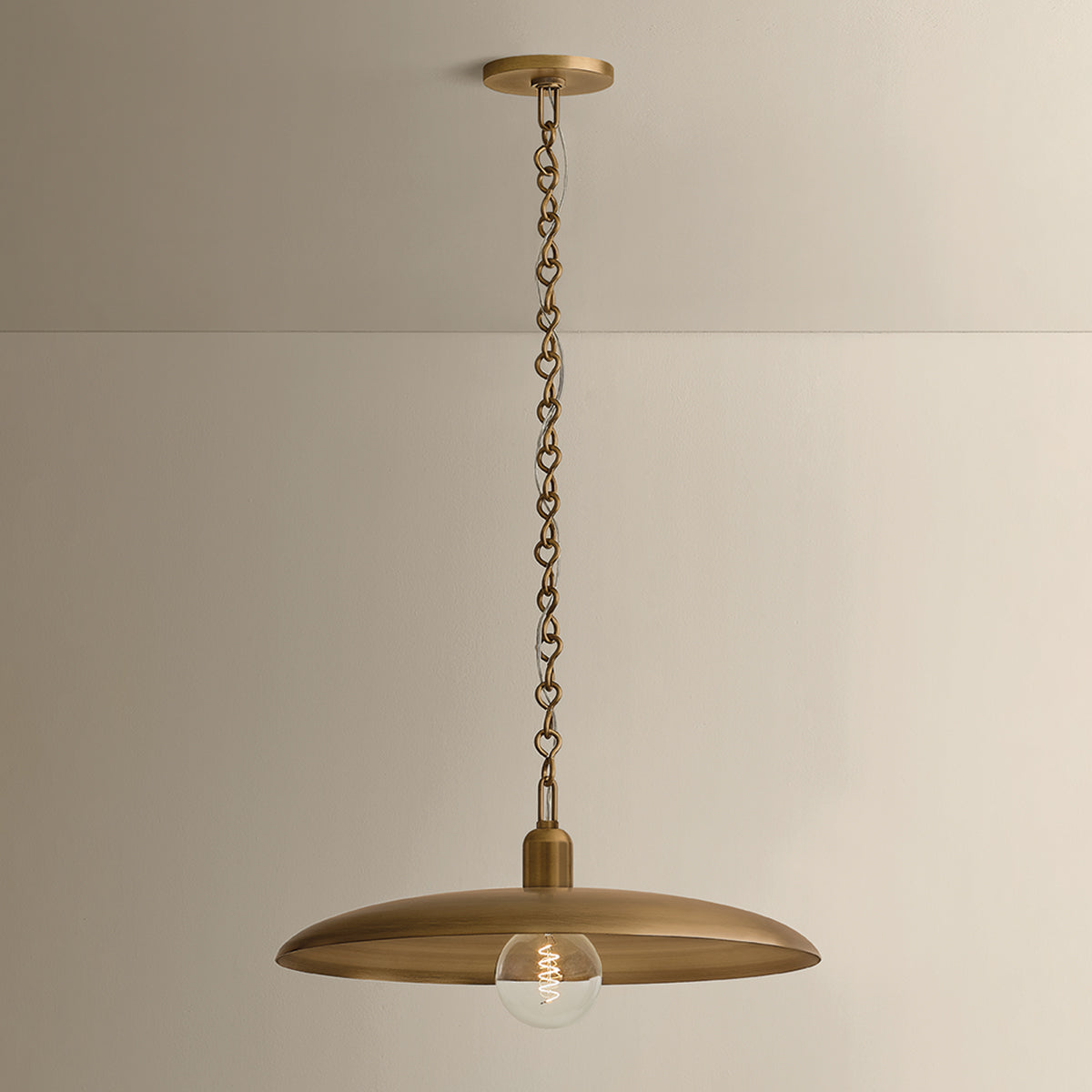 Mitzi by Hudson Valley Lighting Mamie Small Pendant in Patina Brass, detail view 4