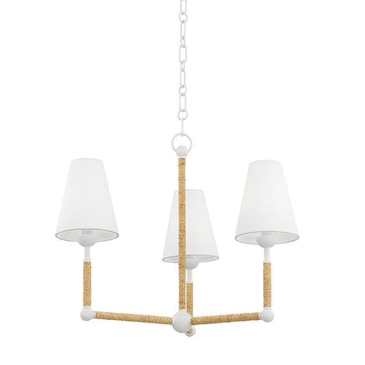 Mitzi by Hudson Valley Lighting Mariana 3-Light Chandelier in Textured White