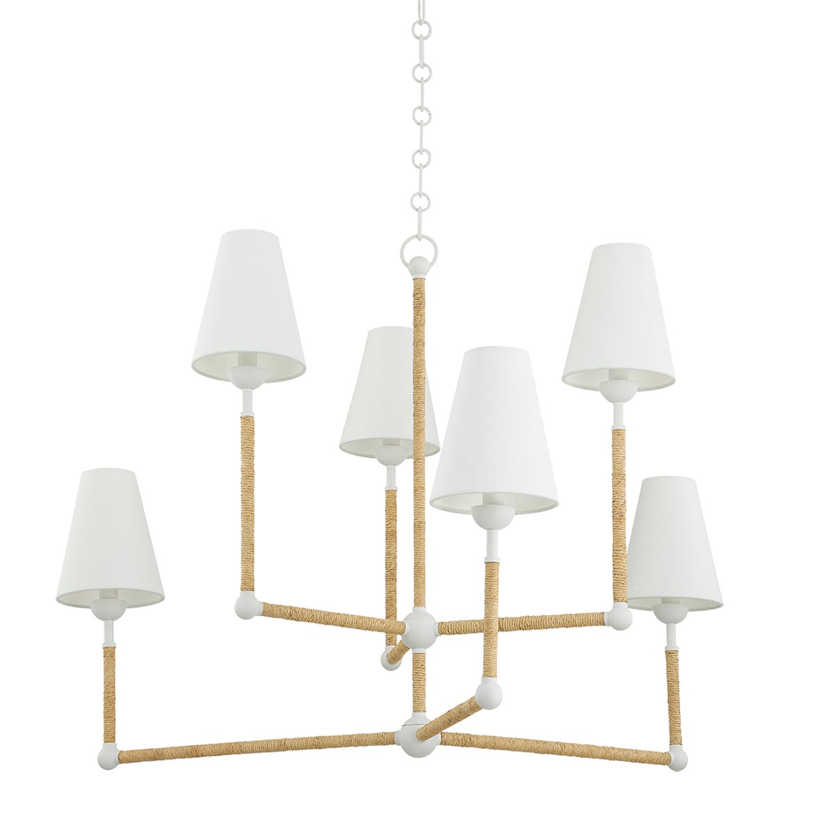 Mitzi by Hudson Valley Lighting Mariana 6-Light Chandelier in Textured White