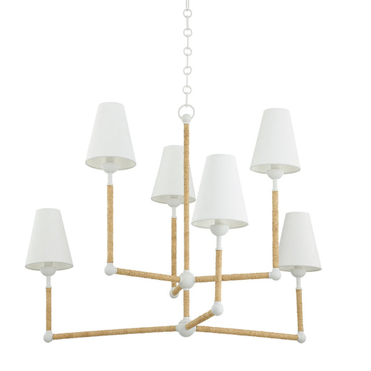 Mitzi by Hudson Valley Lighting Mariana 6-Light Chandelier in Textured White