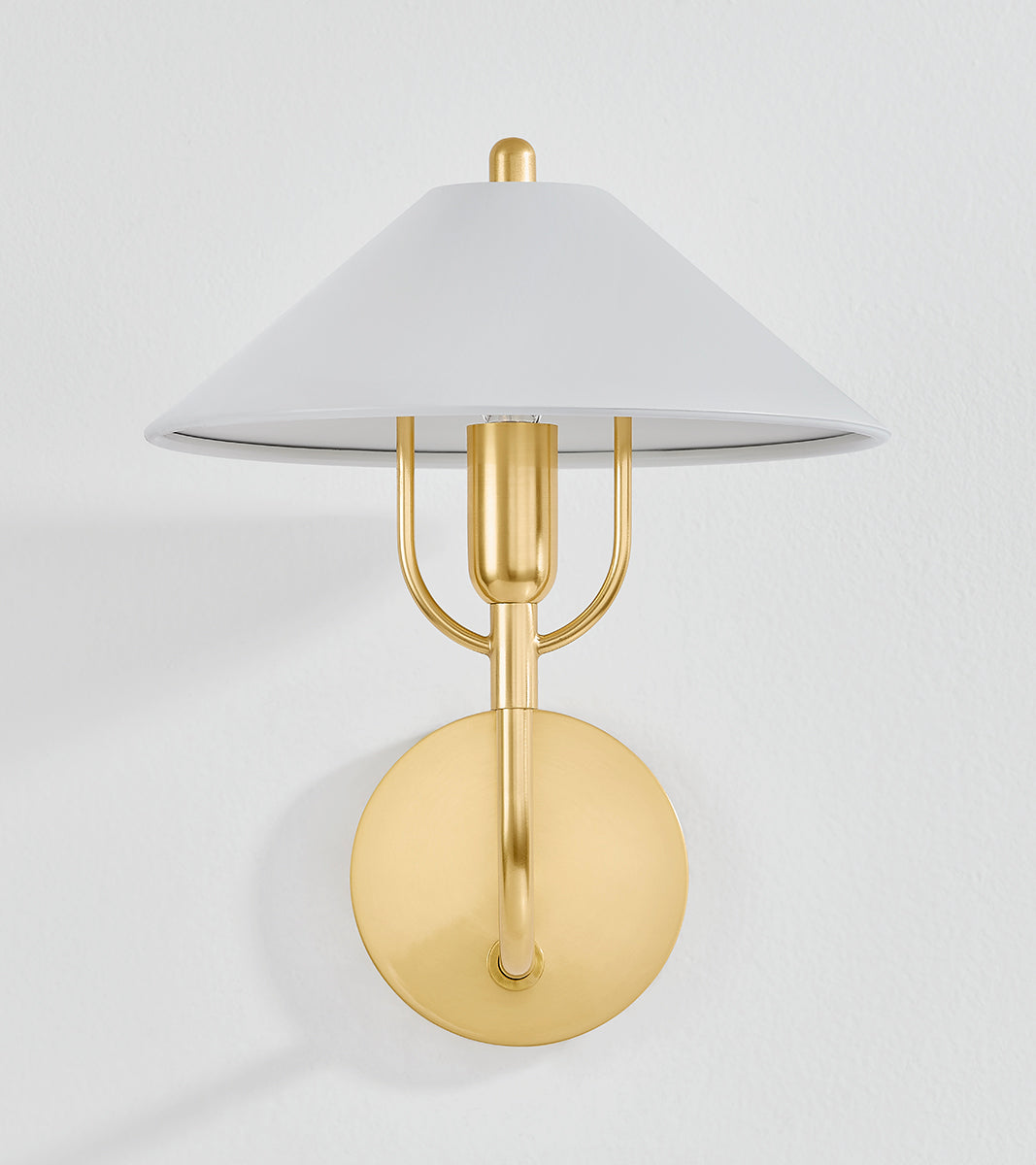 Mitzi by Hudson Valley Lighting Mariel Wall Sconce in Aged Brass / Soft White, detail view 1
