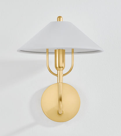 Mitzi by Hudson Valley Lighting Mariel Wall Sconce in Aged Brass / Soft White, detail view 1