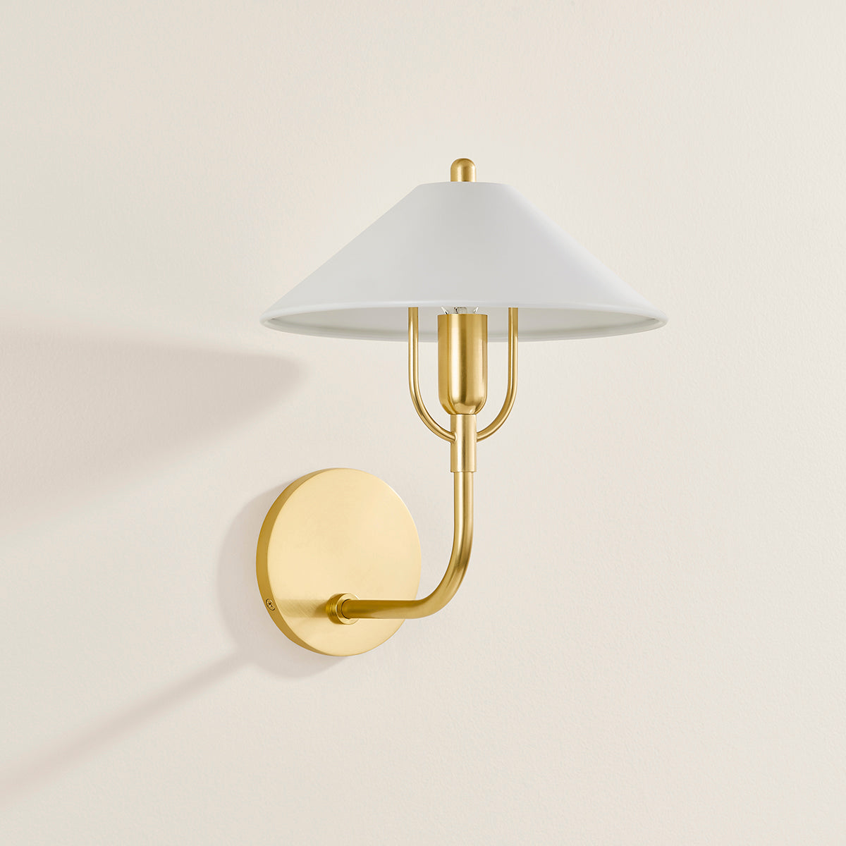 Mitzi by Hudson Valley Lighting Mariel Wall Sconce in Aged Brass / Soft White, detail view 2