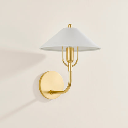 Mitzi by Hudson Valley Lighting Mariel Wall Sconce in Aged Brass / Soft White, detail view 2