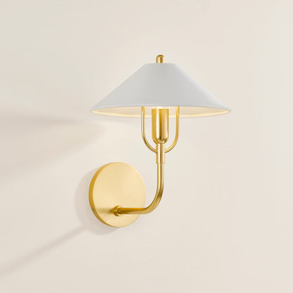 Mitzi by Hudson Valley Lighting Mariel Wall Sconce in Aged Brass / Soft White, detail view 4
