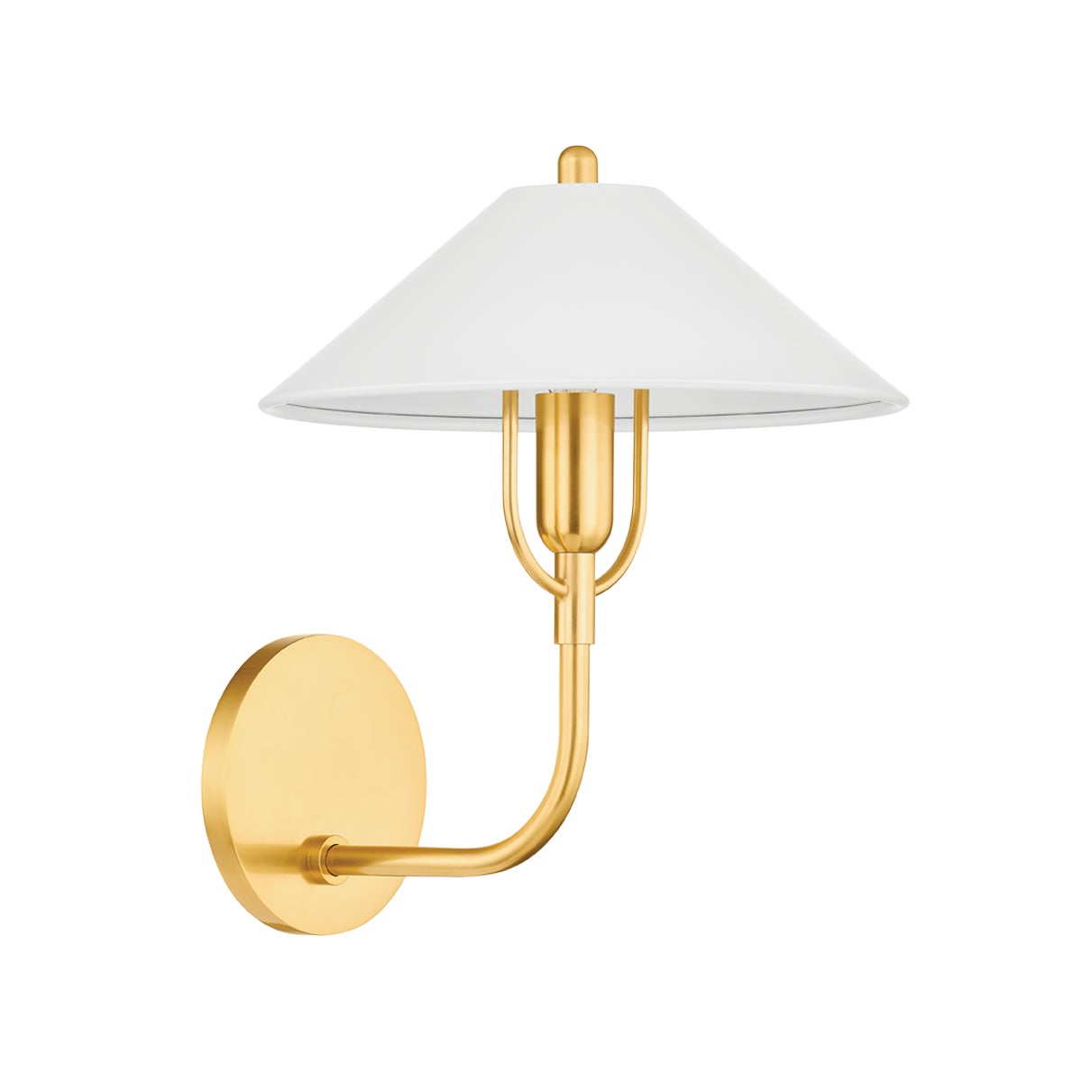 Mitzi by Hudson Valley Lighting Mariel Wall Sconce in Aged Brass / Soft White