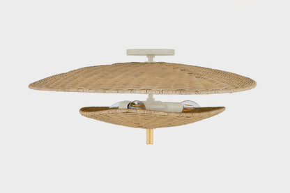 Mitzi by Hudson Valley Lighting Marigold Semi-Flush Mount in Aged Brass, detail view 1