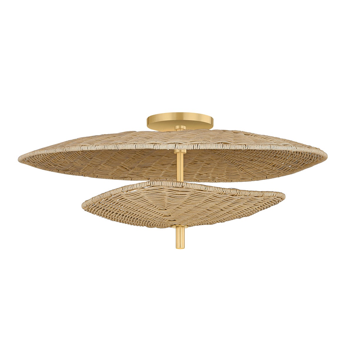 Mitzi by Hudson Valley Lighting Marigold Semi-Flush Mount in Aged Brass