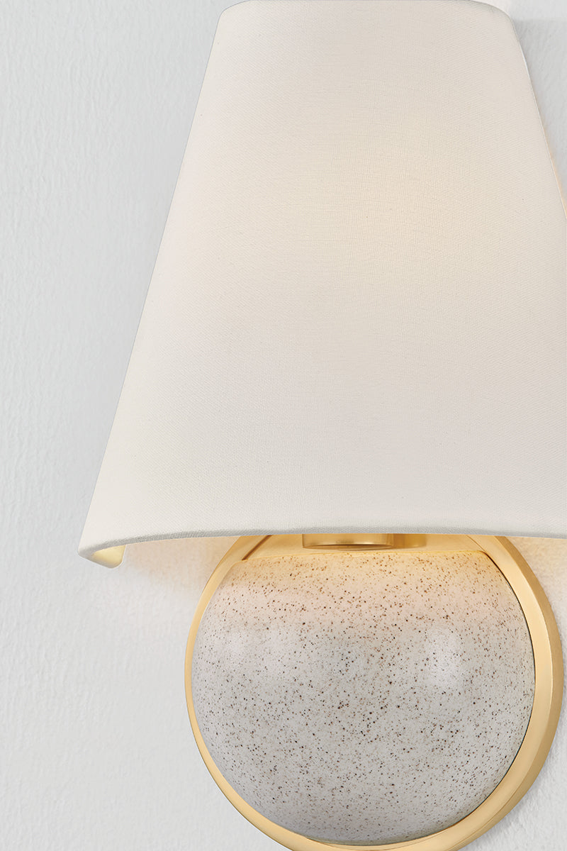 Mitzi by Hudson Valley Lighting Marlena Wall Sconce in Aged Brass, detail view 3