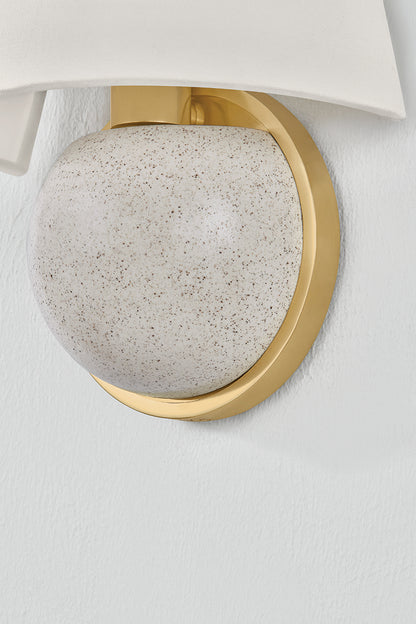 Mitzi by Hudson Valley Lighting Marlena Wall Sconce in Aged Brass, detail view 5