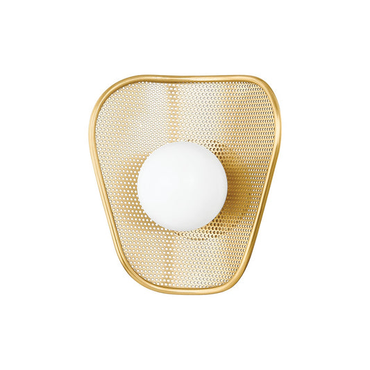 Mitzi by Hudson Valley Lighting Marta Wall Sconce in Aged Brass