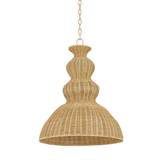 Mitzi by Hudson Valley Lighting Mayla Large Pendant in Aged Brass