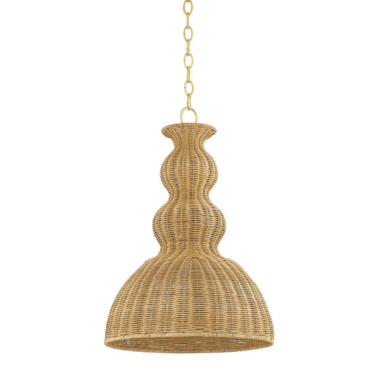Mitzi by Hudson Valley Lighting Mayla Small Pendant in Aged Brass