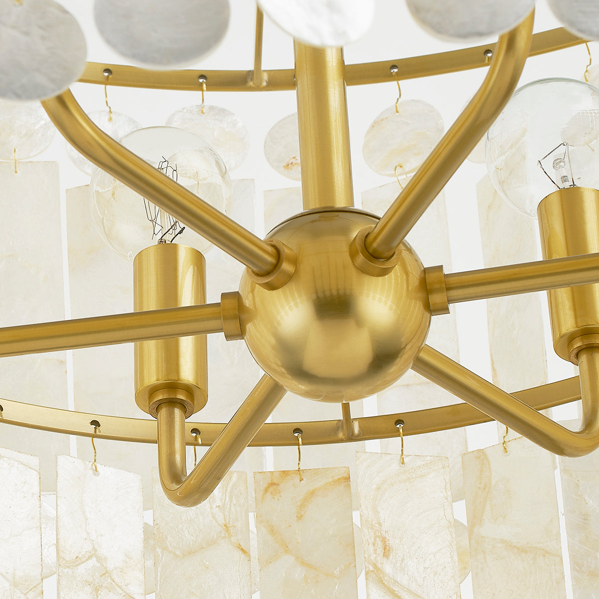 Mitzi by Hudson Valley Lighting Melisa Chandelier in Aged Brass, detail view 1