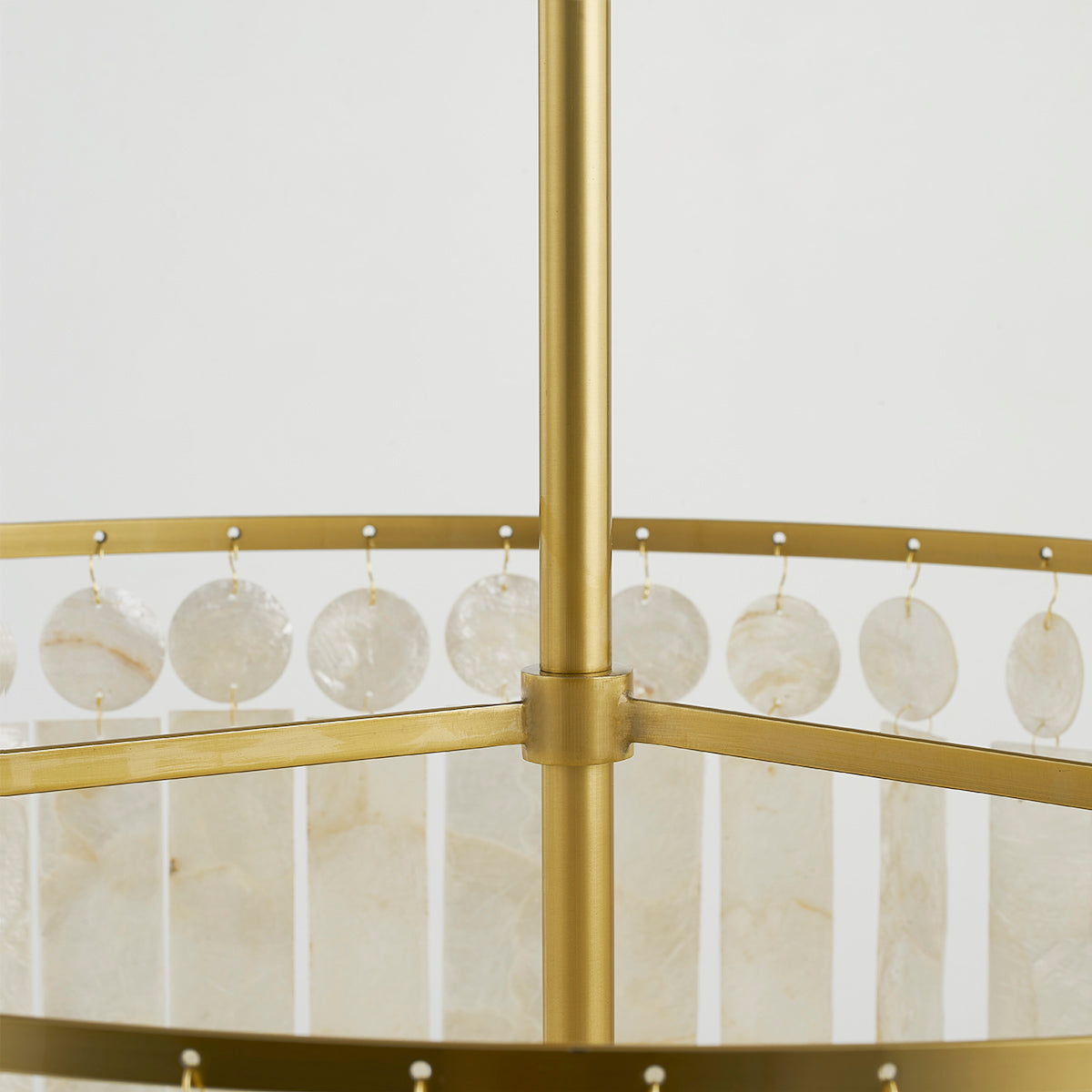 Mitzi by Hudson Valley Lighting Melisa Chandelier in Aged Brass, detail view 2