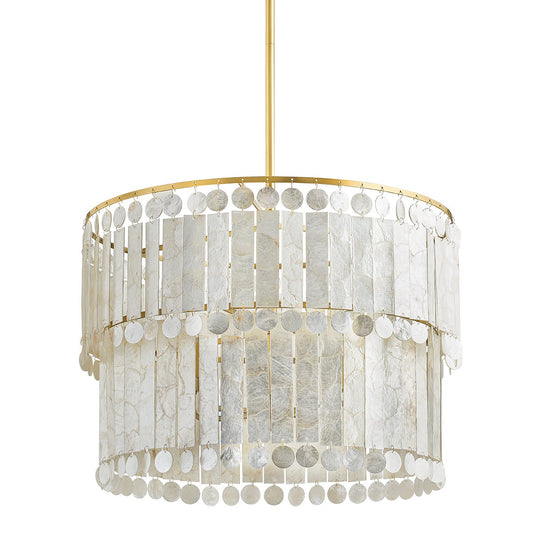 Mitzi by Hudson Valley Lighting Melisa Chandelier in Aged Brass