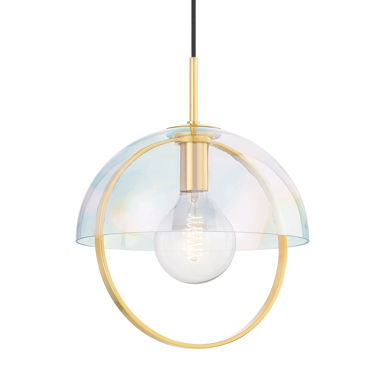 Mitzi by Hudson Valley Lighting Meriah Large Pendant in Aged Brass