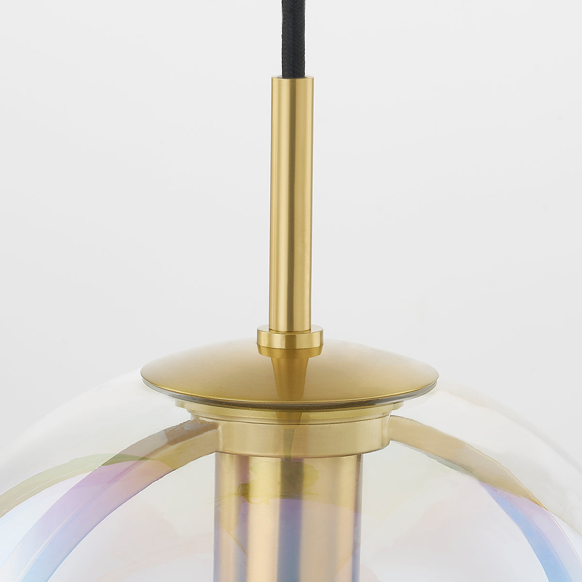 Mitzi by Hudson Valley Lighting Meriah Small Pendant in Aged Brass, detail view 1