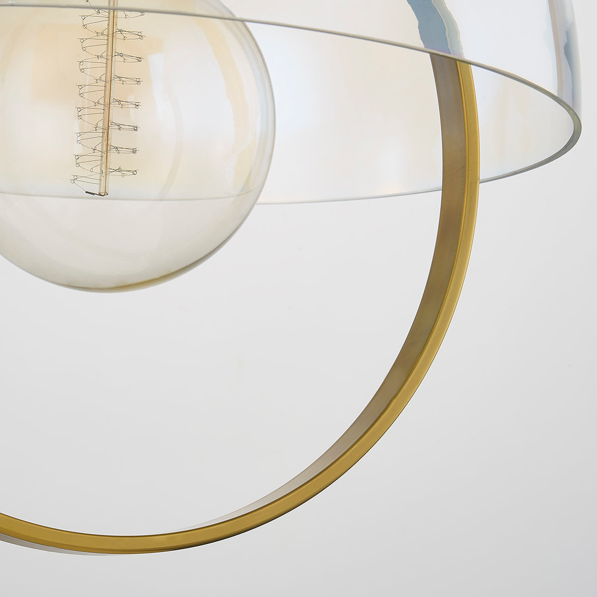 Mitzi by Hudson Valley Lighting Meriah Large Pendant in Aged Brass, detail view 2