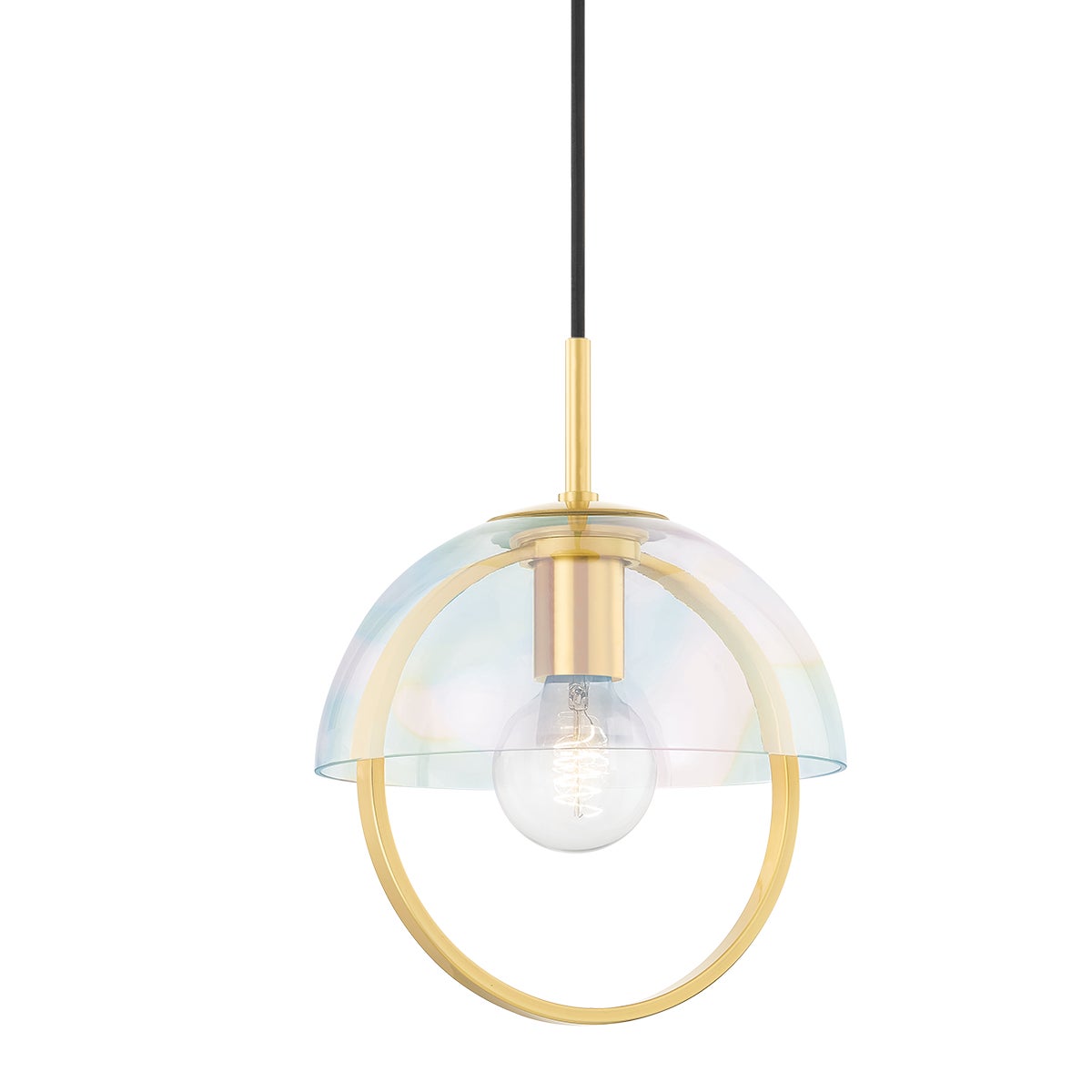Mitzi by Hudson Valley Lighting Meriah Small Pendant in Aged Brass