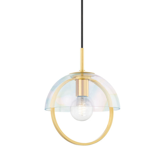 Mitzi by Hudson Valley Lighting Meriah Small Pendant in Aged Brass