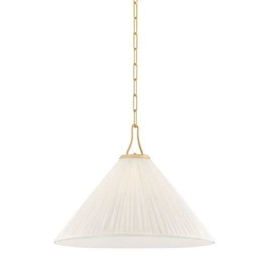 Mitzi by Hudson Valley Lighting Merida Large Pendant in Aged Brass