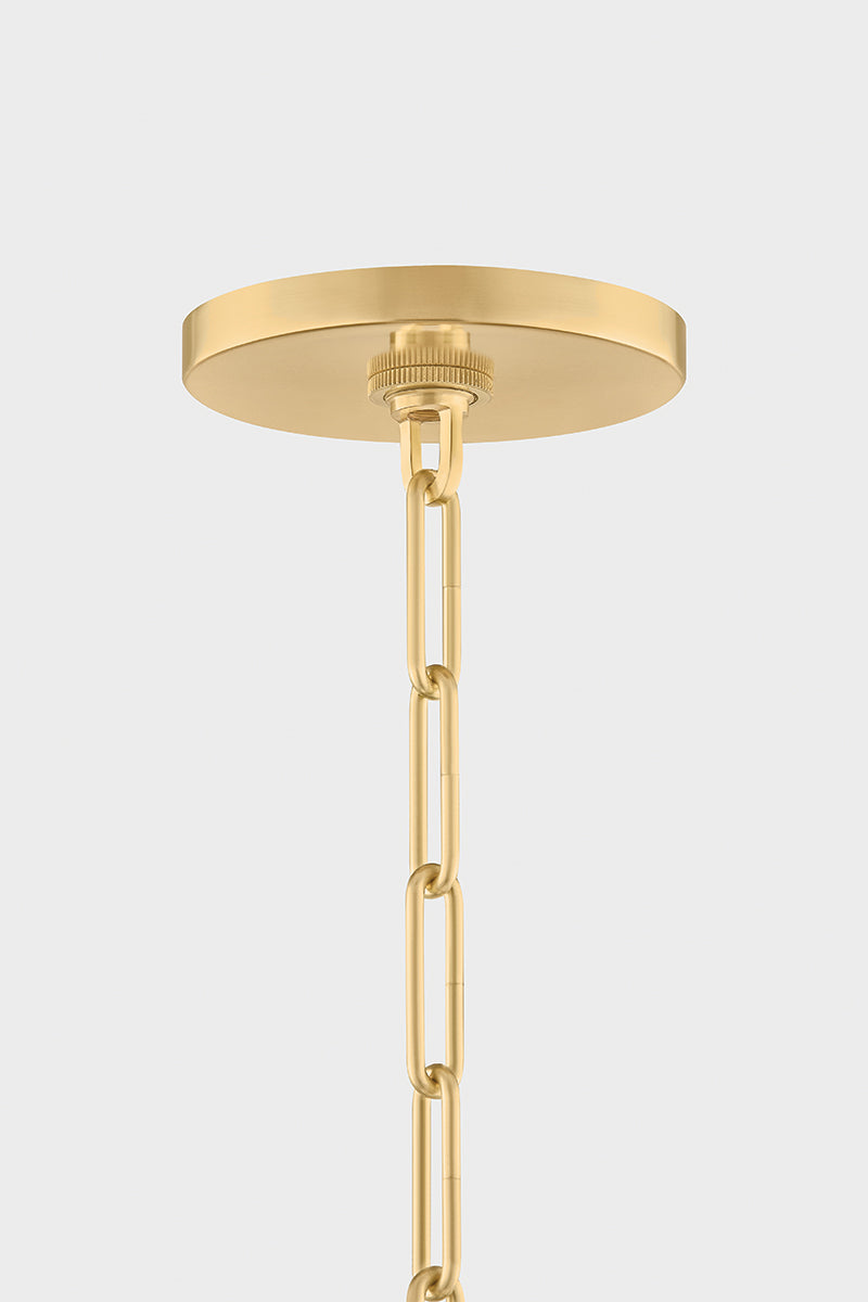 Mitzi by Hudson Valley Lighting Merida Large Pendant in Aged Brass, detail view 1