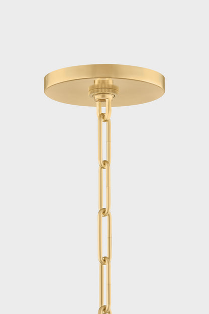 Mitzi by Hudson Valley Lighting Merida Large Pendant in Aged Brass, detail view 1