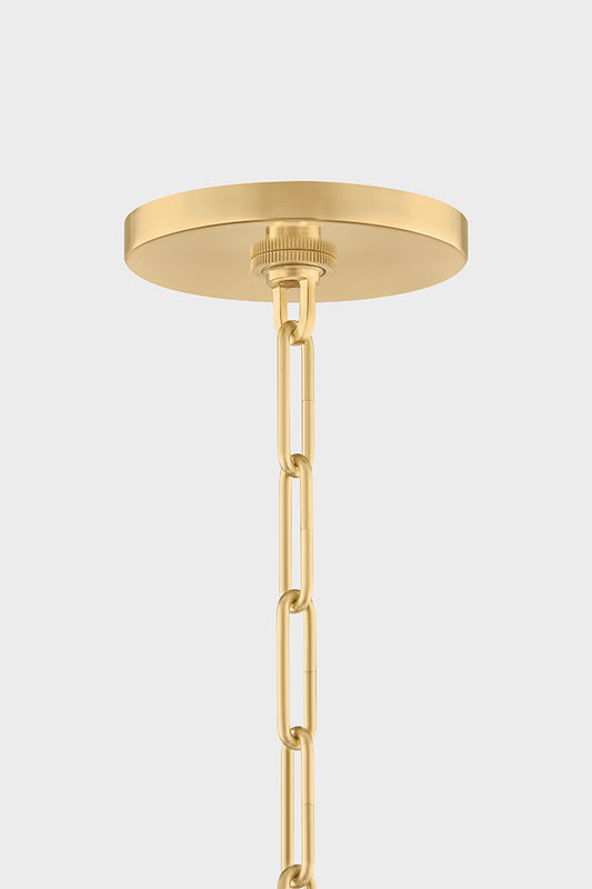 Mitzi by Hudson Valley Lighting Merida Large Pendant in Aged Brass, detail view 1