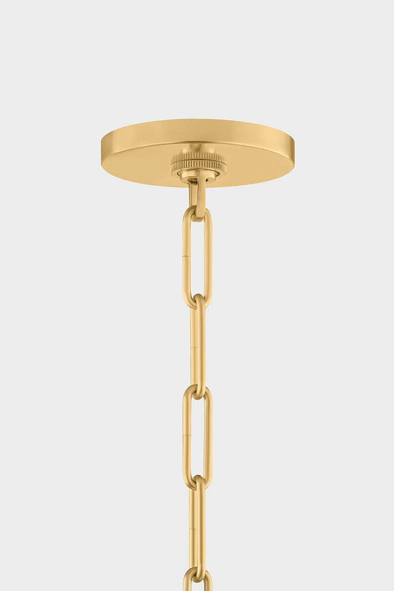 Mitzi by Hudson Valley Lighting Merida Small Pendant in Aged Brass, detail view 1