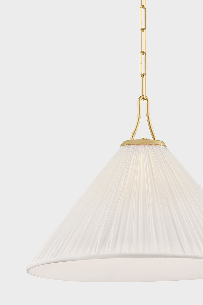 Mitzi by Hudson Valley Lighting Merida Large Pendant in Aged Brass, detail view 2
