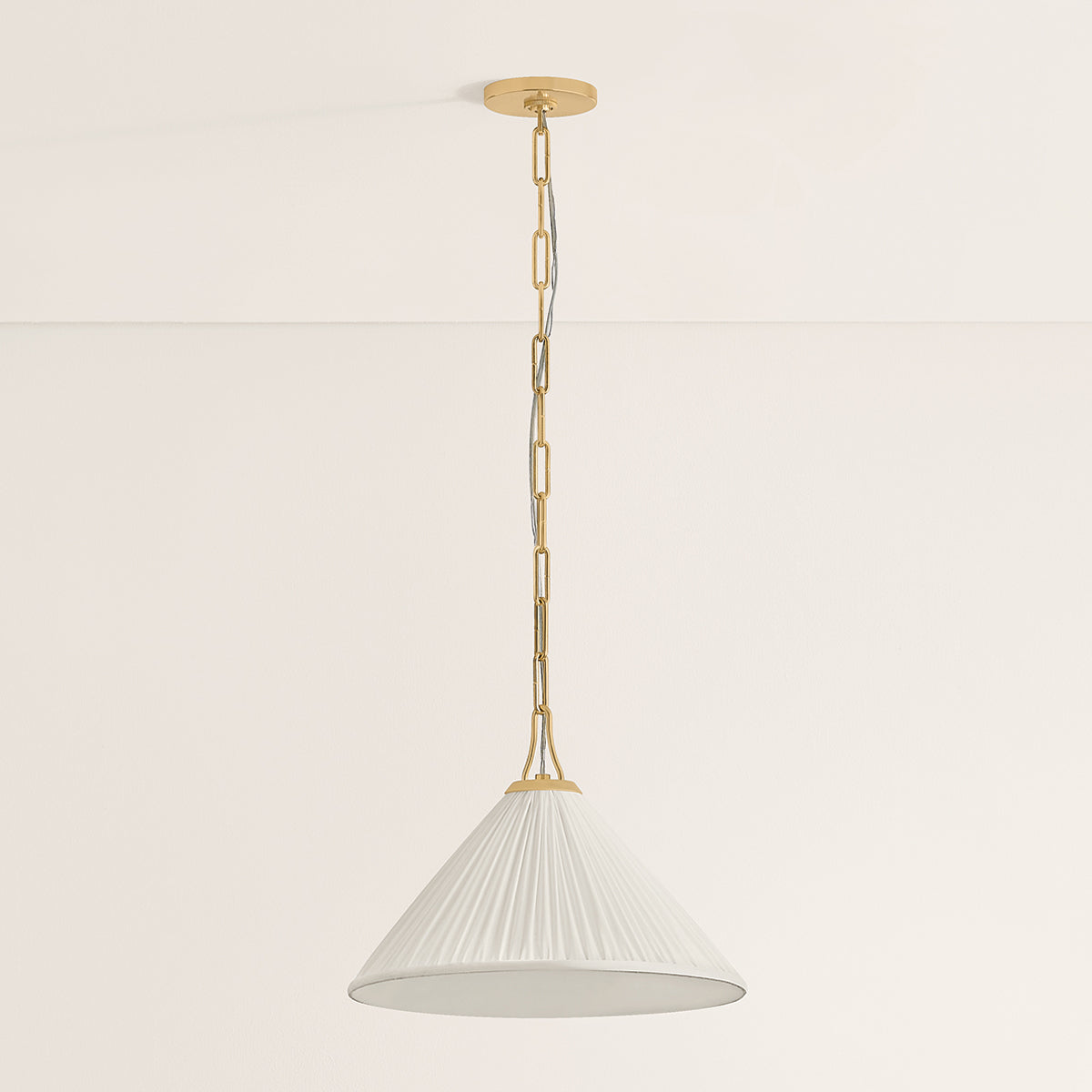 Mitzi by Hudson Valley Lighting Merida Small Pendant in Aged Brass, detail view 2