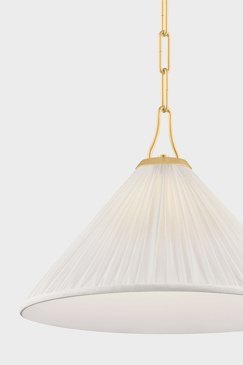 Mitzi by Hudson Valley Lighting Merida Small Pendant in Aged Brass, detail view 3