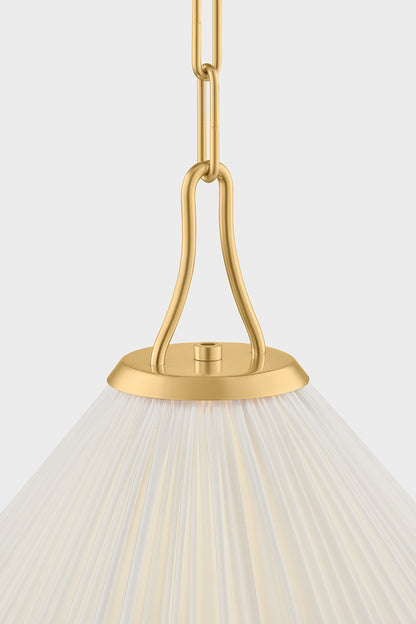 Mitzi by Hudson Valley Lighting Merida Large Pendant in Aged Brass, detail view 4