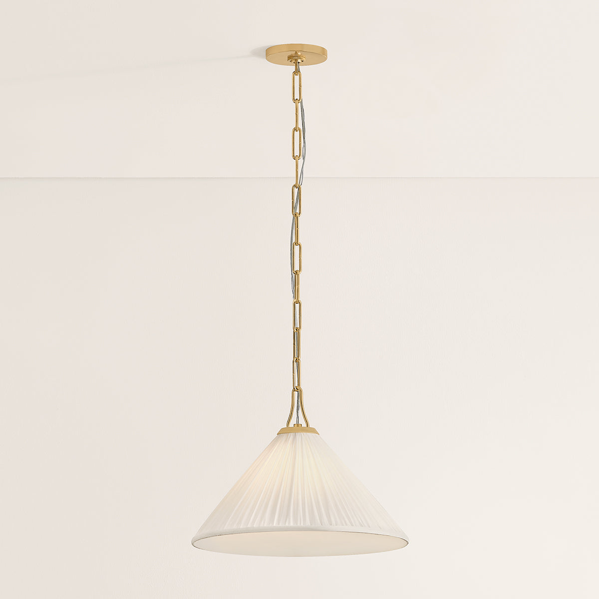 Mitzi by Hudson Valley Lighting Merida Small Pendant in Aged Brass, detail view 4