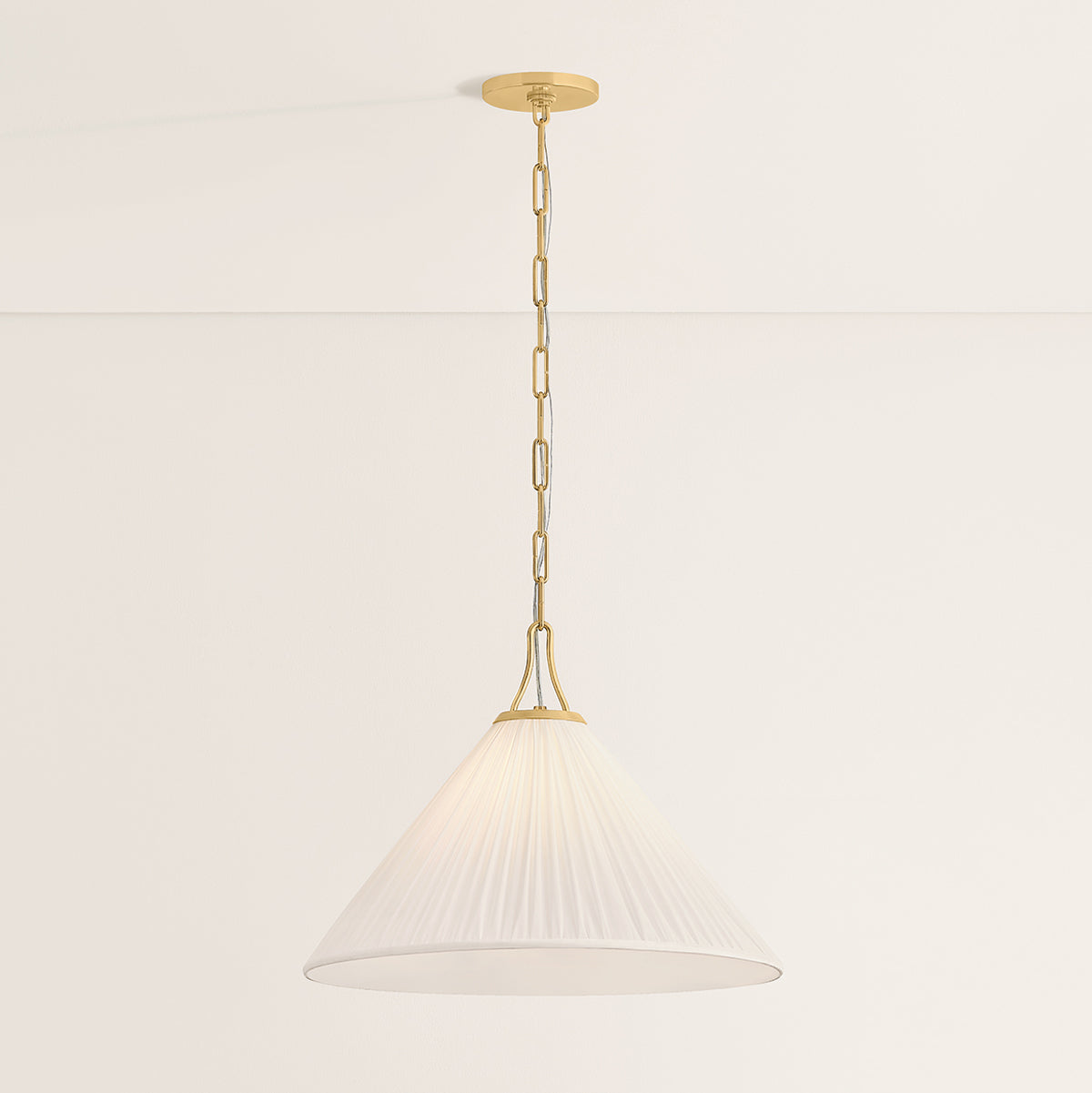 Mitzi by Hudson Valley Lighting Merida Large Pendant in Aged Brass, detail view 5