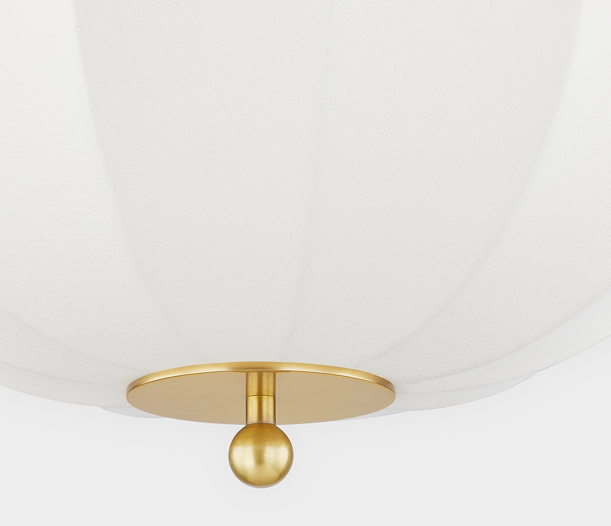 Mitzi by Hudson Valley Lighting Meshelle Flush Mount in Aged Brass, detail view 2