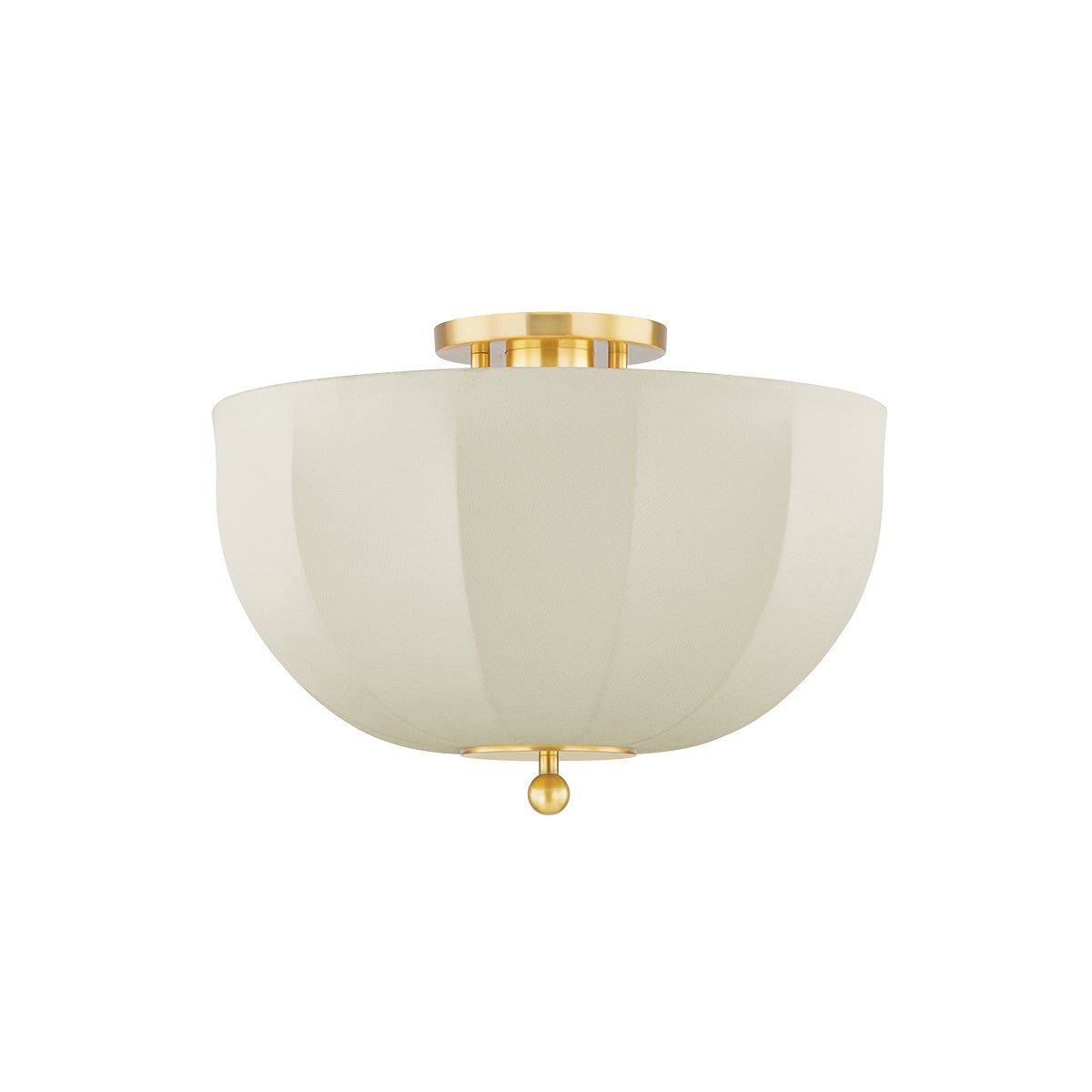 Mitzi by Hudson Valley Lighting Meshelle Flush Mount in Aged Brass