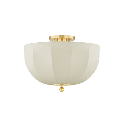 Mitzi by Hudson Valley Lighting Meshelle Flush Mount in Aged Brass