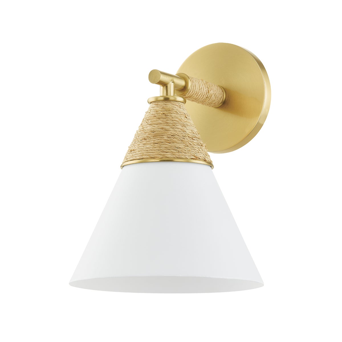 Mitzi by Hudson Valley Lighting Mica 1-Light Wall Sconce in Aged Brass