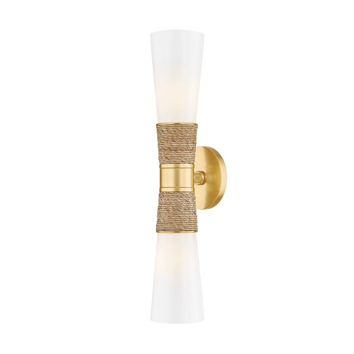 Mitzi by Hudson Valley Lighting Mica 2-Light Wall Sconce in Aged Brass