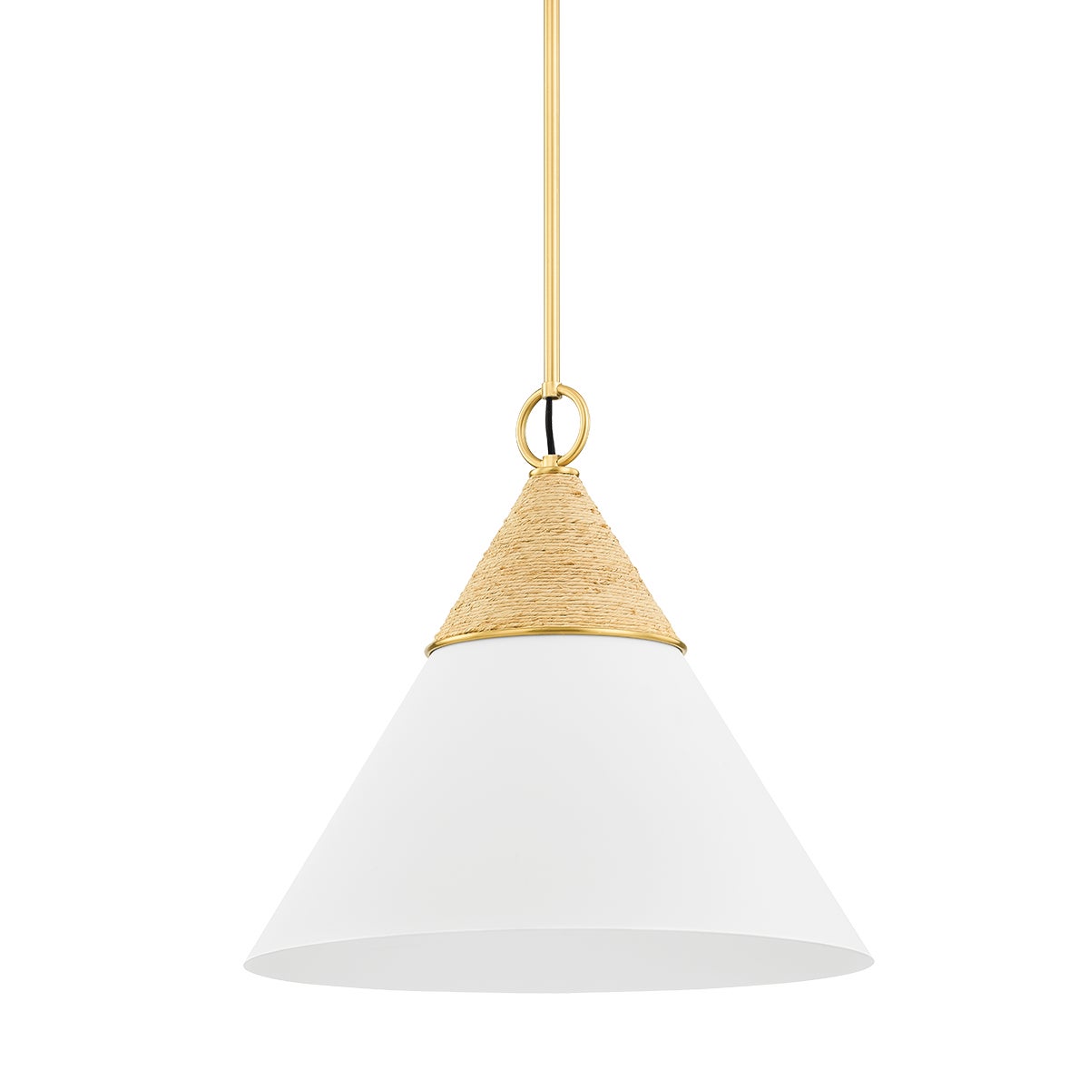 Mitzi by Hudson Valley Lighting Mica Large Pendant in Aged Brass