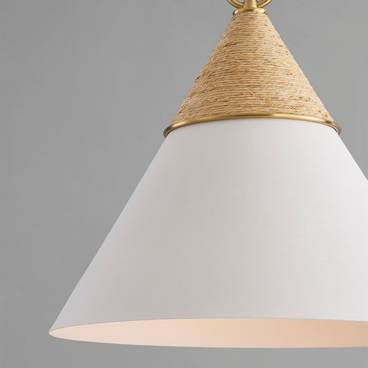 Mitzi by Hudson Valley Lighting Mica Large Pendant in Aged Brass, detail view 1