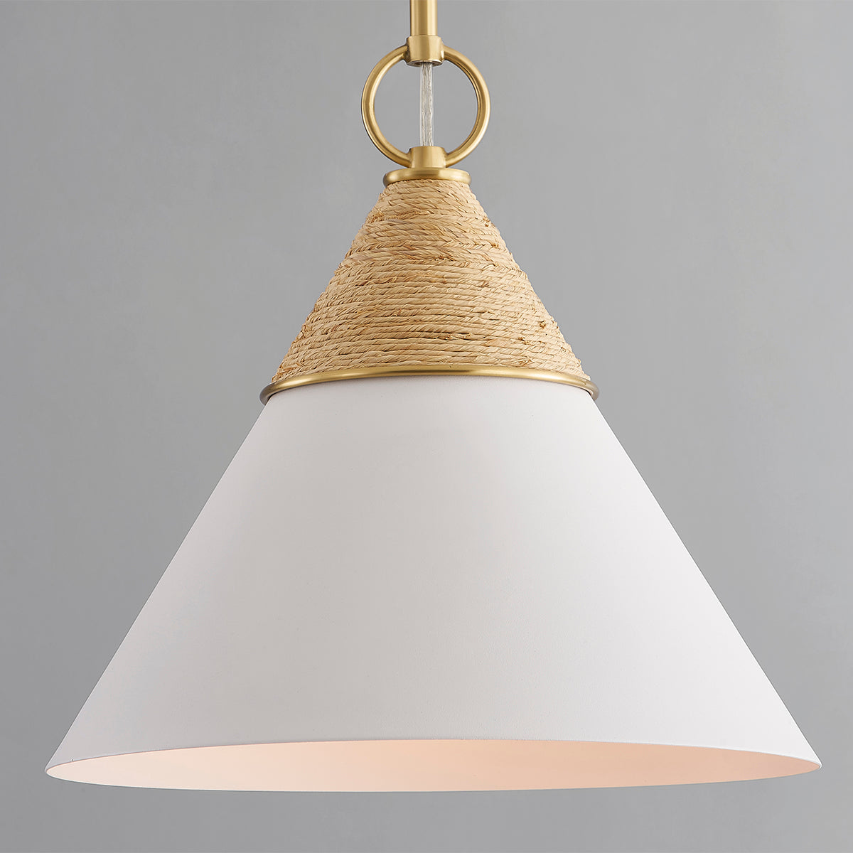 Mitzi by Hudson Valley Lighting Mica Small Pendant in Aged Brass, detail view 1