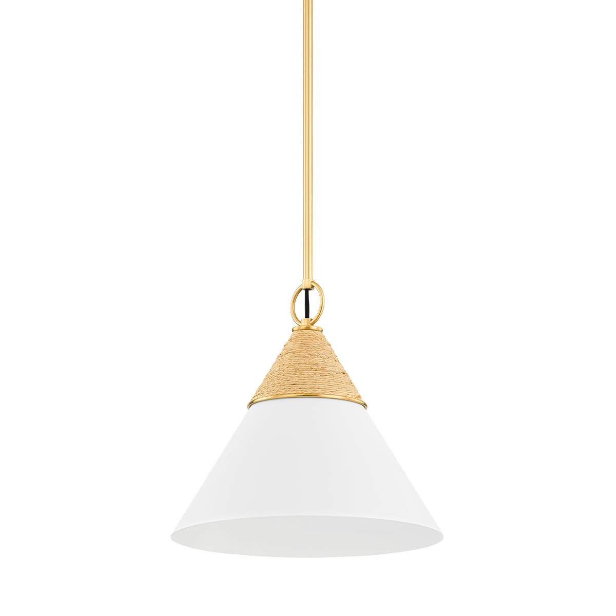 Mitzi by Hudson Valley Lighting Mica Small Pendant in Aged Brass