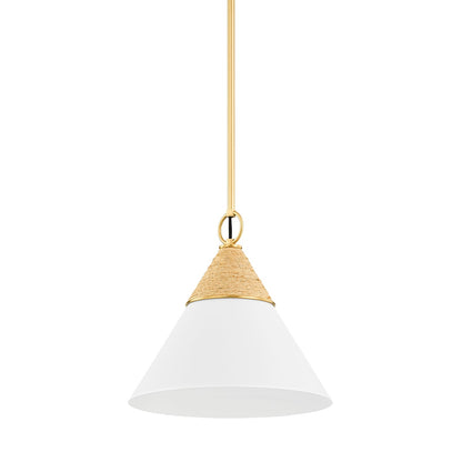 Mitzi by Hudson Valley Lighting Mica Small Pendant in Aged Brass