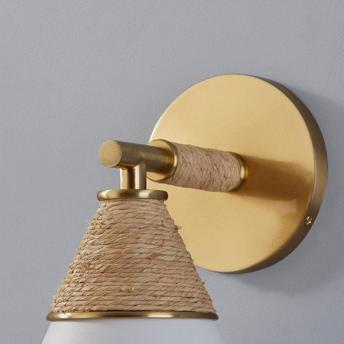 Mitzi by Hudson Valley Lighting Mica 1-Light Wall Sconce in Aged Brass, detail view 1