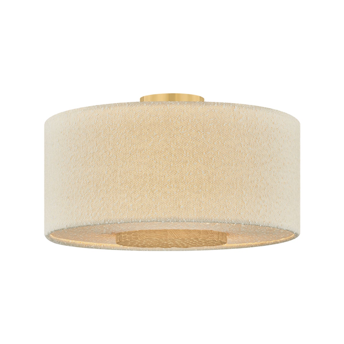Mitzi by Hudson Valley Lighting Miller 3-Light Flush Mount in Aged Brass