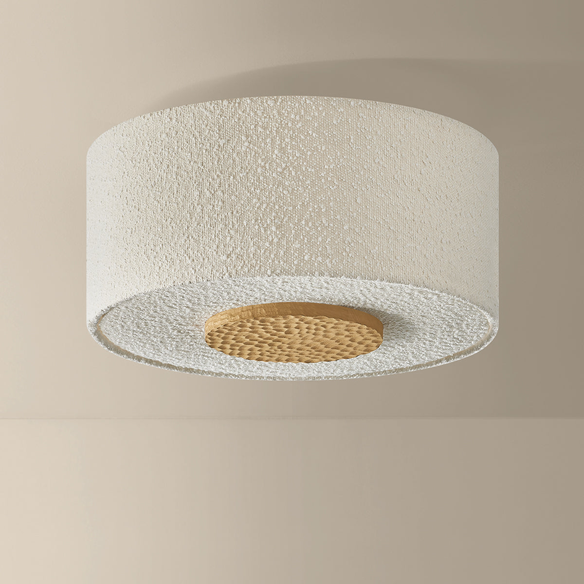Mitzi by Hudson Valley Lighting Miller 3-Light Flush Mount in Aged Brass, detail view 2